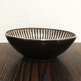 小鹿田焼の５寸鉢　内黒　刷毛目　【小石原焼】
