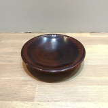 小鹿田焼の４寸皿　茶　【小石原焼】