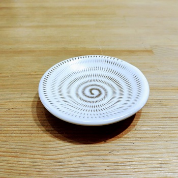小鹿田焼の３寸皿　飛び鉋　【小石原焼】小石原焼