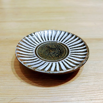 小鹿田焼の３寸皿　刷毛目　【小石原焼】小石原焼